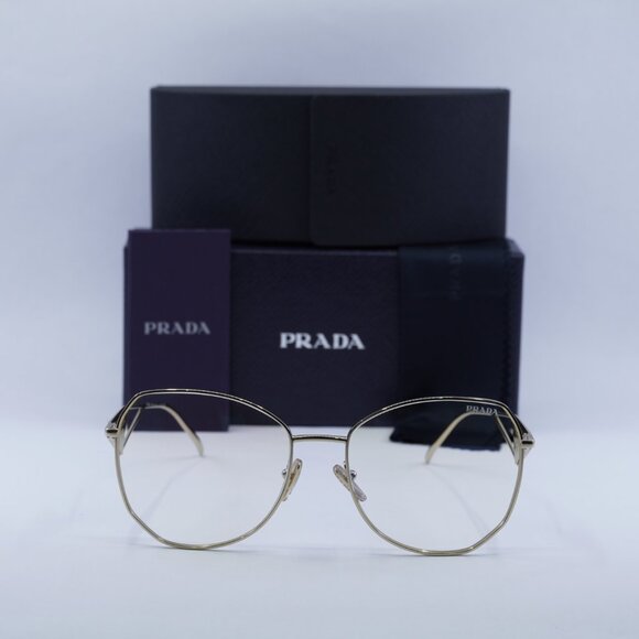 Final Price! Prada PR57YS ZVN08N Pale Gold Eyeglasses 57mm - Picture 2 of 11